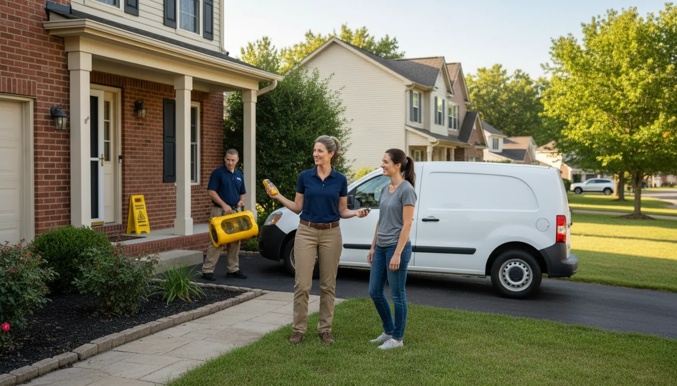 Water restoration image for Dehumidification And Cleanup Services in Devol, OK